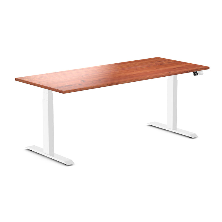 dual softwood sit stand desk