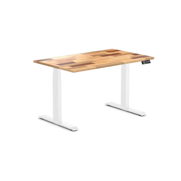 Almost Perfect Desky Dual Softwood Sit Stand Desk-Reclaimed Pine Desky®