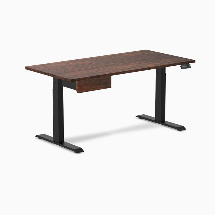 Desky Dual Softwood Standing Desk With Drawer