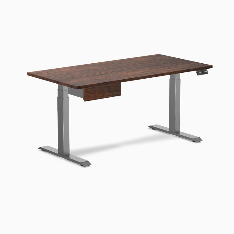 Desky Dual Softwood Standing Desk With Drawer