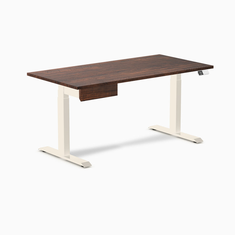Desky Dual Softwood Standing Desk With Drawer