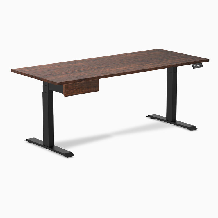 Desky Dual Softwood Standing Desk With Drawer