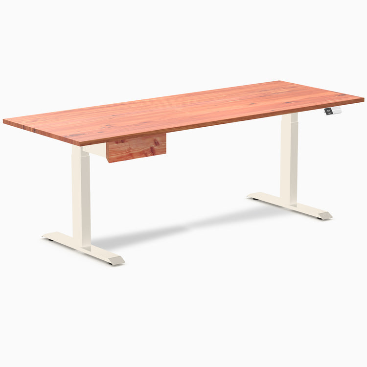 Desky Dual Softwood Standing Desk With Drawer