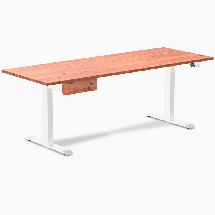 Desky Dual Softwood Standing Desk With Drawer