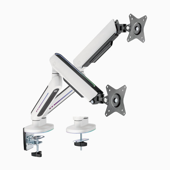 Desky dual LED monitor arm