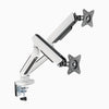 Desky dual LED monitor arm in white