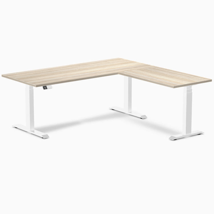 Desky Eco L-Shape Melamine Sit Stand Desk