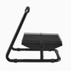 angle and height adjustable footrest with bar