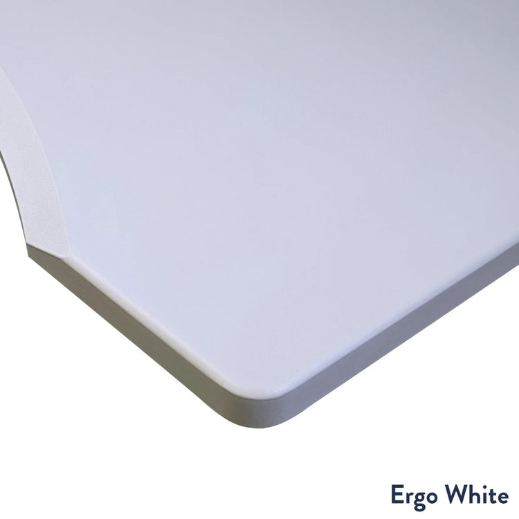 Ergo white melamine desktop