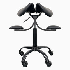 Black Ergonomic saddle stool - Desky