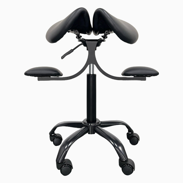 Black Ergonomic saddle stool - Desky