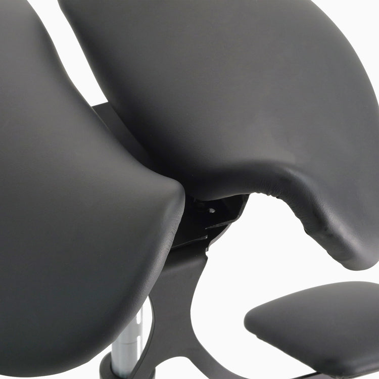 Black office stool on a white background