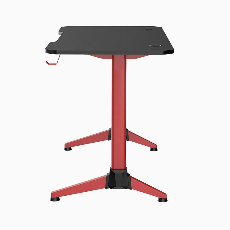 Desky Ergonomic T LED Gaming Desk side profile - Desky