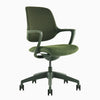 Dark green office low back chair ergonomic