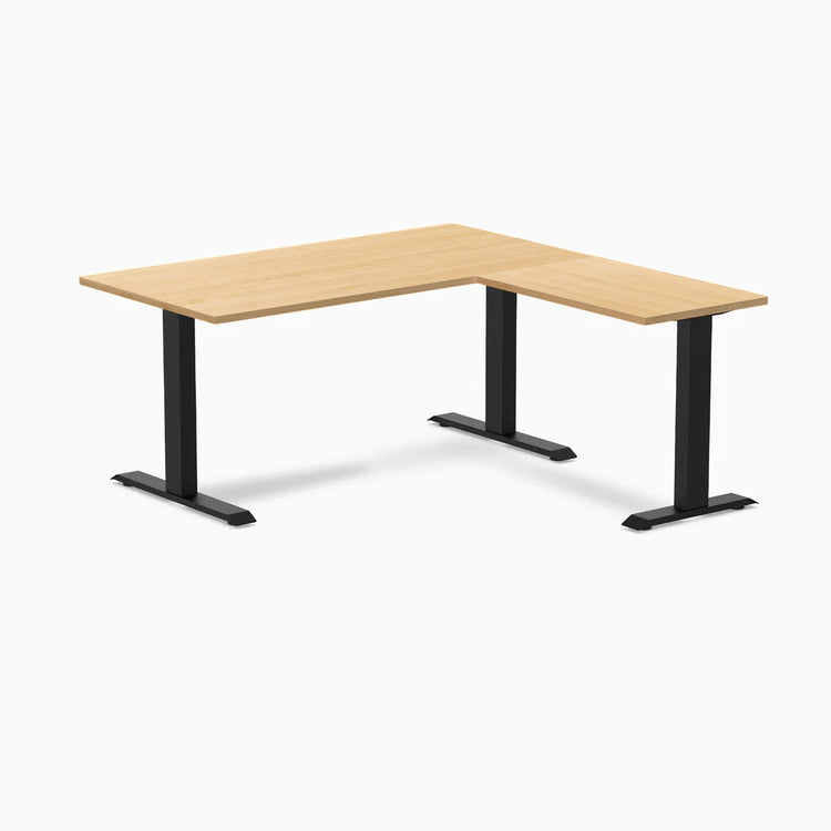 Desky Zero Hardwood L-Shape Office Desk