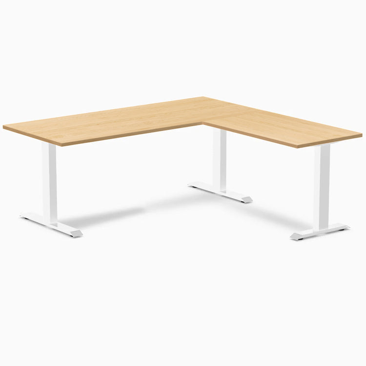 Desky Zero Hardwood L-Shape Office Desk