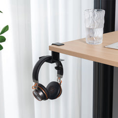 Corner foldable headphone hanger