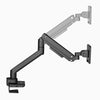 Desky heavy duty ultrawide monitor arm movement