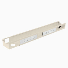 Desky Integrated Cable & Power Channel in Wheat
