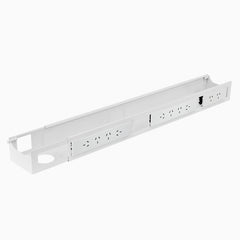 Desky Integrated Cable & Power Channel in White