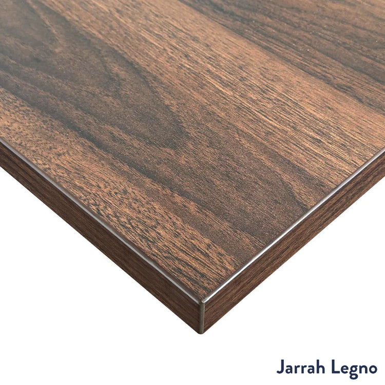 Jarrah legno scalloped laminate desktop