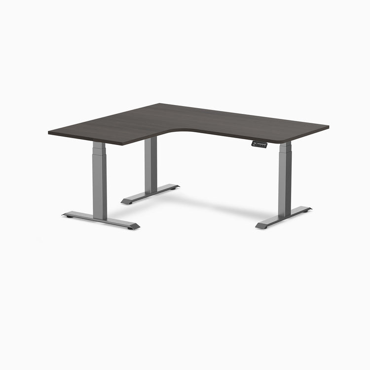 Desky L-Shape Melamine Sit Stand Desk