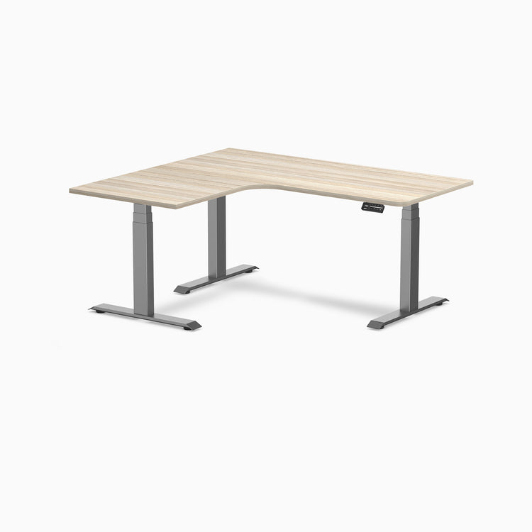 Desky L-Shape Melamine Sit Stand Desk