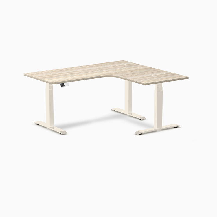 Desky L-Shape Melamine Sit Stand Desk