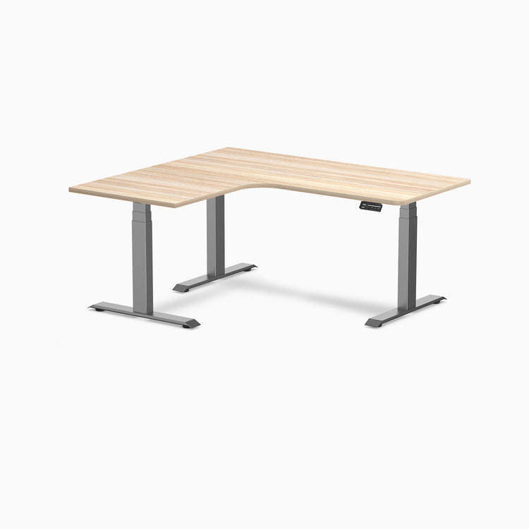 Desky L-Shape Melamine Sit Stand Desk