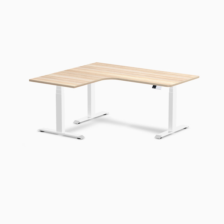 Desky L-Shape Melamine Sit Stand Desk