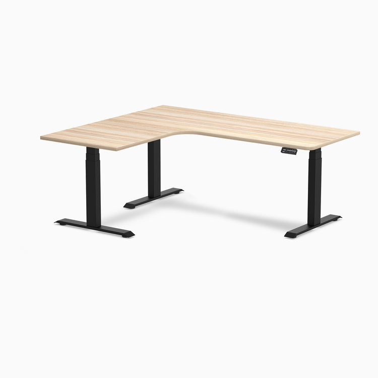 Desky L-Shape Melamine Sit Stand Desk