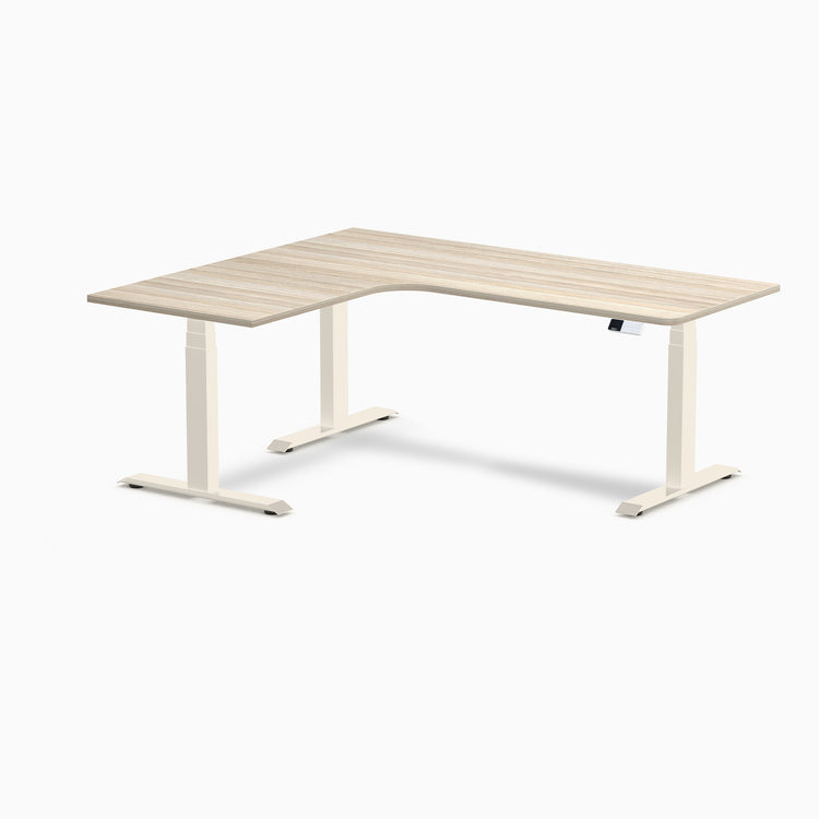 Desky L-Shape Melamine Sit Stand Desk
