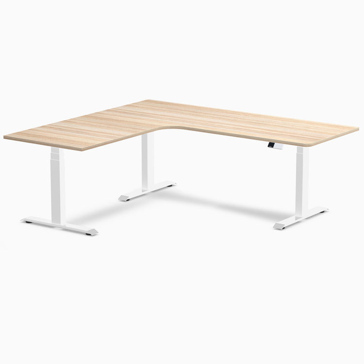 Desky L-Shape Melamine Sit Stand Desk