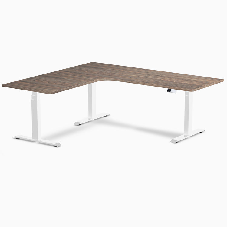 Desky L-Shape Melamine Sit Stand Desk