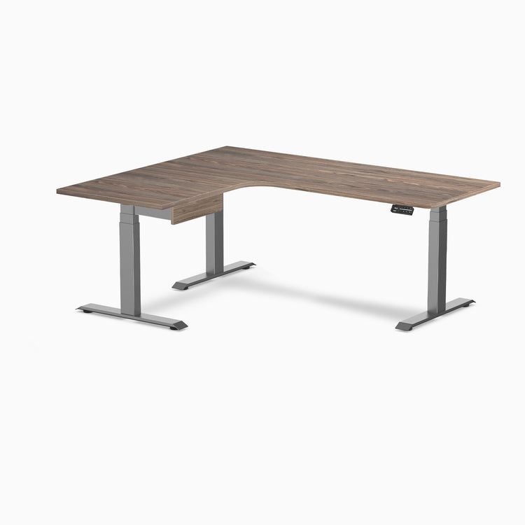 Desky L-Shape Melamine Standing Desk With Drawer