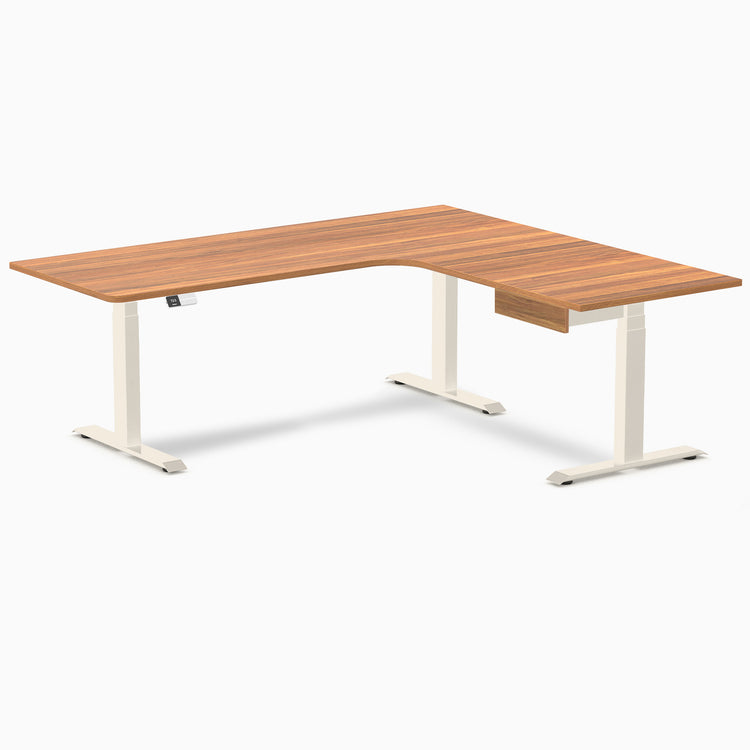 Desky L-Shape Melamine Standing Desk With Drawer