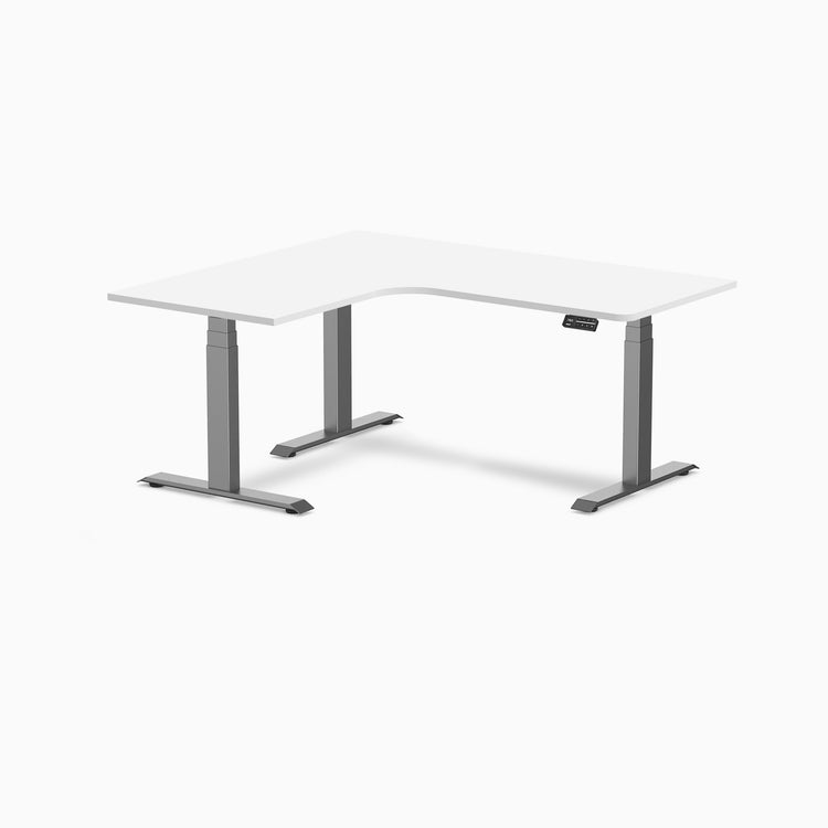 Desky L-Shape Melamine Sit Stand Desk