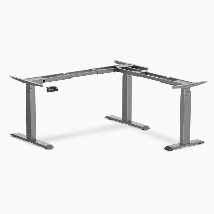 Desky standing desk L-shape frame in space grey