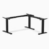 desky zero fixed L-shape frame office desk black