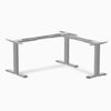 desky zero fixed L-shape frame office desk grey