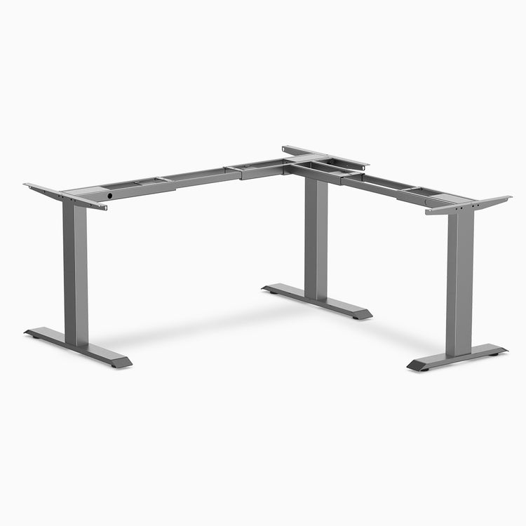 Desky Zero Fixed L-Shape Desk Frame-Space Grey Desky®