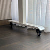 Desky lockable casters on desk legs 