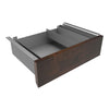 Desky minimal drawer in rubber dark walnut