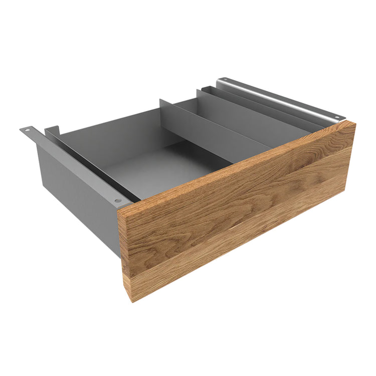 Desky minimal drawer in rubber white oak