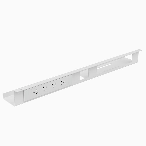 Desky Mini Cable & Power Tray in White