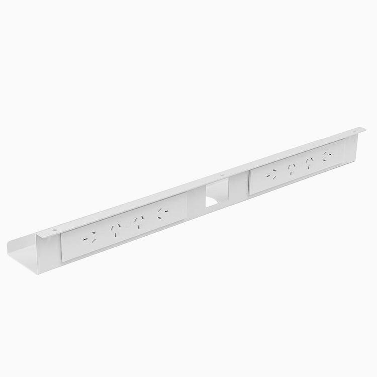 Mini cable and power tray in white 8 power