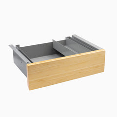 Desky Minimal Under Desk Drawer, Bamboo desktop, Grey frame