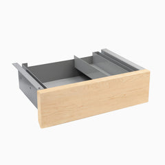 Desky Minimal Under Desk Drawer, Maple Hardwood desktop, Grey frame