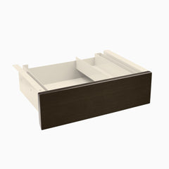 Desky Minimal Under Desk Drawer, Dark Bamboo desktop, Wheat frame