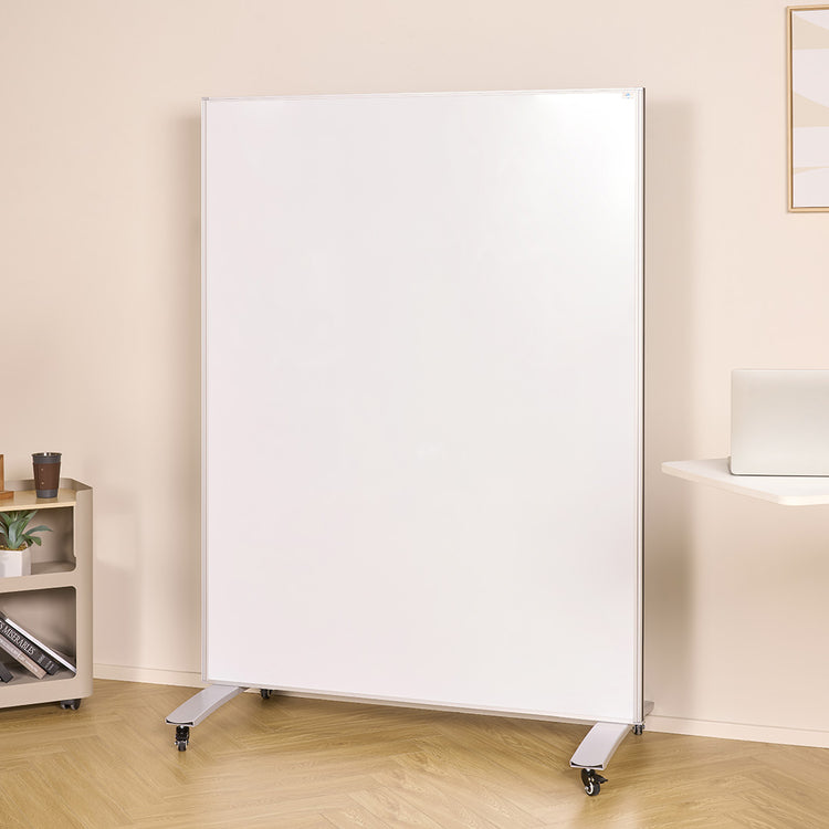 Desky mobile whiteboard and pinboard in office 